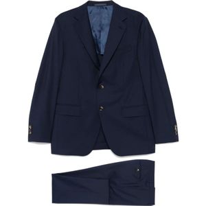 Caruso, Heren, Pakken, Blauw, Maat: 3XL Zijde,