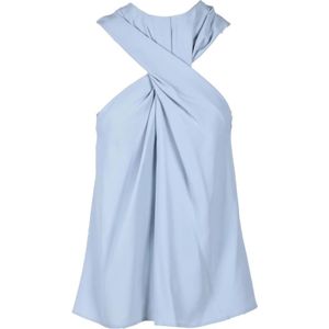 Erika Cavallini, Dames, Tops, Blauw, Maat: M Zijde,