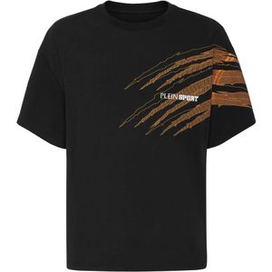 Plein Sport, Heren, Tops, Zwart, Maat: XS Katoen,