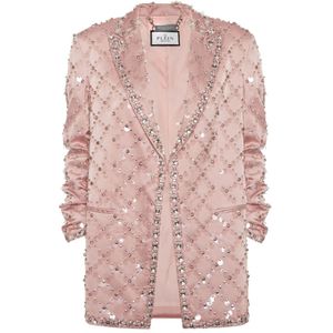 Philipp Plein, Dames, Jassen, Roze, Maat: XS Leer,