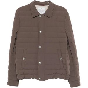 Brunello Cucinelli, Heren, Jassen, Bruin, Maat: M