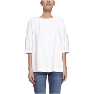 Liviana Conti, Dames, Blouses & Shirts, Wit, Maat: 2XS