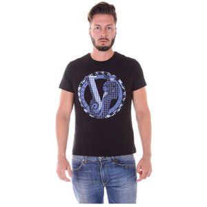 Versace Jeans Couture, Heren, Tops, Zwart, Maat: L Katoen,
