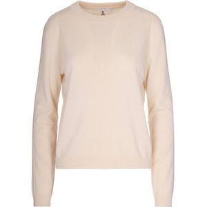 Patrizia Pepe - Wool Sweater - Wit - Dames - Gebreide Trui met Ronde Hals