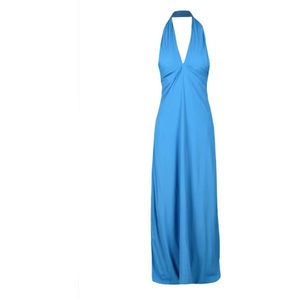 Semicouture, Dames, Jurken, Blauw, Maat: S Zijde,
