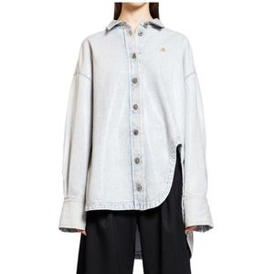 The Attico, Dames, Blouses & Shirts, Blauw, Maat: XS Denim,