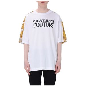 Versace Jeans Couture, Heren, Tops, Wit, Maat: L