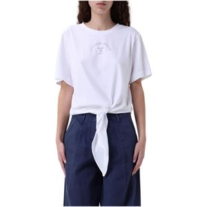 Emporio Armani, Dames, Tops, Wit, Maat: XL Katoen,