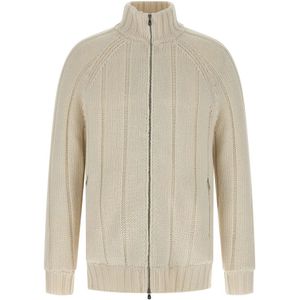 Brunello Cucinelli, Heren, Truien, Beige, Maat: L Kasjmier,