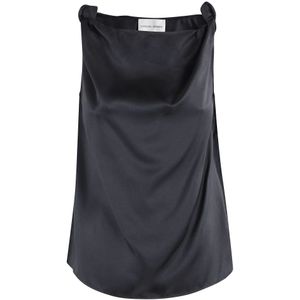 Loulou Studio, Dames, Tops, Zwart, Maat: M Zijde,