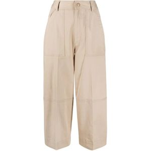 Moncler Culottes in katoen-elastaanmix , Beige , Dames , Maat: L