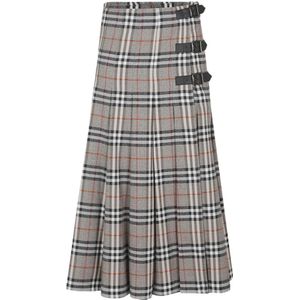 Burberry, Dames, Rokken, Veelkleurig, Maat: 2XS Wol,