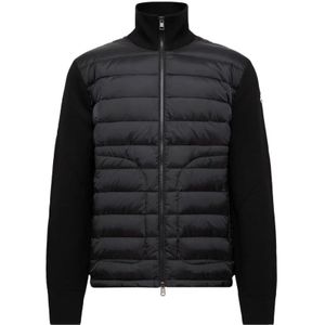 Moncler, Heren, Jassen, Zwart, Maat: XL Wol,