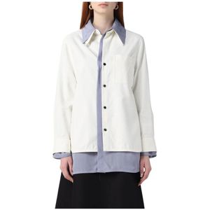 Bottega Veneta, Dames, Blouses & Shirts, Wit, Maat: XS Katoen,