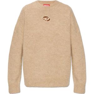 Diesel, Dames, Truien, Beige, Maat: L Wol,