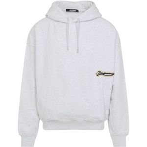 Jacquemus, Heren, Sweatshirts & Hoodies, Grijs, Maat: XS Katoen,