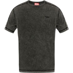 Diesel, Heren, Tops, Grijs, Maat: 3XL Katoen,