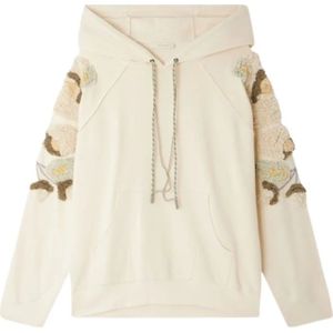 Mes Demoiselles, Dames, Sweatshirts & Hoodies, Beige, Maat: M Katoen,