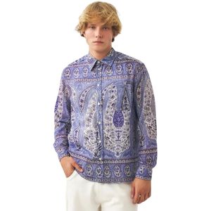 Antik Batik, Heren, Overhemden, Blauw, Maat: M Katoen,