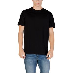 Armani Exchange, Heren, Tops, Zwart, Maat: L Katoen,