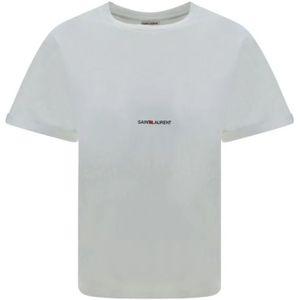 Saint Laurent, Dames, Tops, Wit, Maat: L Katoen,