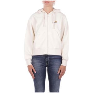 Carhartt Wip, Dames, Sweatshirts & Hoodies, Beige, Maat: S Katoen,