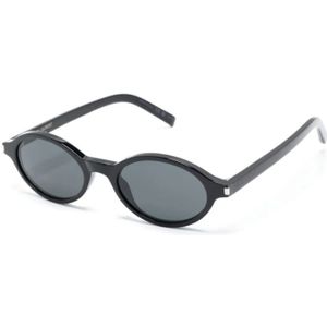 Saint Laurent - Jeanne - Enkellaarsjes - Zwart - Leer