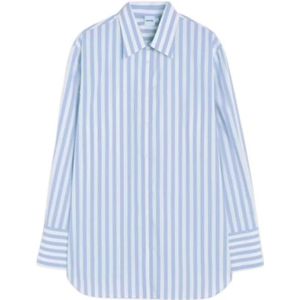 Aspesi, Dames, Blouses & Shirts, Blauw, Maat: 2XS Katoen,