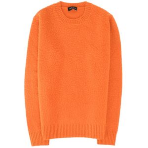 Roberto Collina, Heren, Truien, Oranje, Maat: XL Wol,