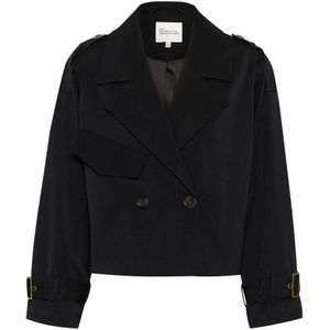 My Essential Wardrobe - Cropped Sillemw Jas - Zwart - Dames