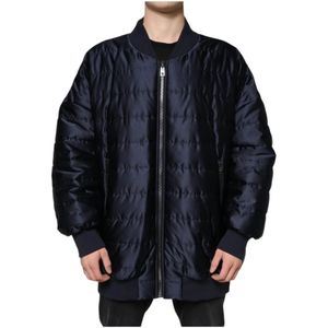 Dolce & Gabbana, Heren, Jassen, Blauw, Maat: 3XL Nylon,