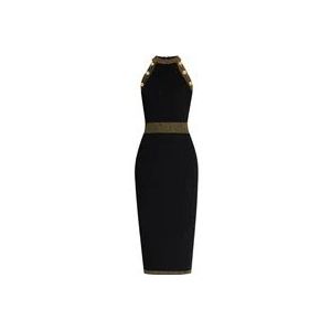 Balmain Mouwloze jurk , Black , Dames , Maat: XS