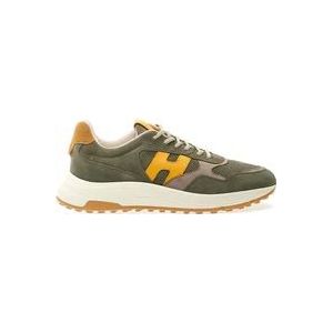 Hogan Groene Suède Sneakers Hyperlight Italië , Green , Heren , Maat: 42 1/2 EU