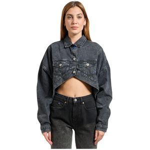Karl Lagerfeld - A3W14060 - Oversized Korte Jas - Zwart - Denim - Biologisch Katoen