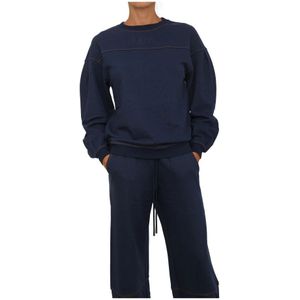 Max Mara, Dames, Sweatshirts & Hoodies, Blauw, Maat: XS Katoen,