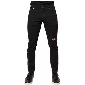 Dolce & Gabbana, Heren, Jeans, Zwart, Maat: M Denim,