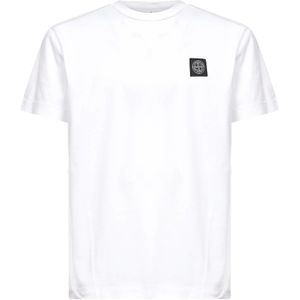Stone Island, Heren, Tops, Wit, Maat: L Katoen,