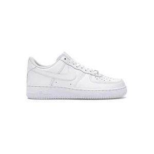 Nike Witte Leren Sneakers Air Force 1 '07 , White , Heren , Maat: 42 EU