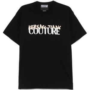 Versace Jeans Couture, Heren, Tops, Zwart, Maat: XL