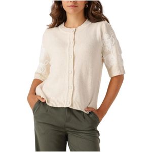 Object - Objjane 2/4 Re Knit Cardigan - Ecru - Vest