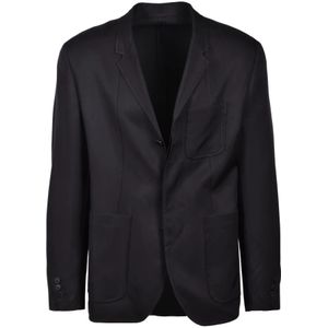 Neil Barrett, Heren, Jassen, Zwart, Maat: M Leer,