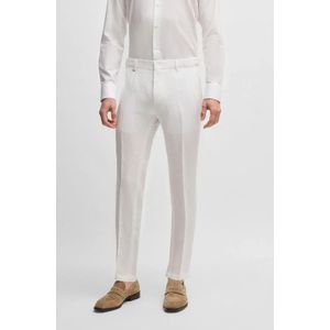 Boss, Heren, Broeken, Wit, Maat: M Linnen,