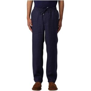 Sease, Heren, Broeken, Blauw, Maat: S Linnen,