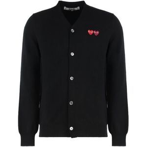 Comme des Garçons Play, Heren, Truien, Zwart, Maat: S