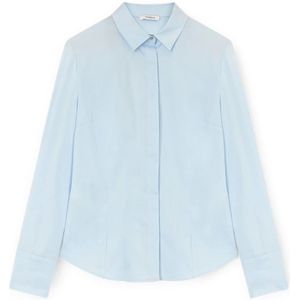 Motivi, Dames, Blouses & Shirts, Blauw, Maat: 2XS Katoen,