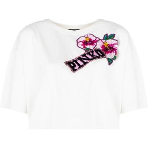 Pinko, Dames, Tops, Wit, Maat: S