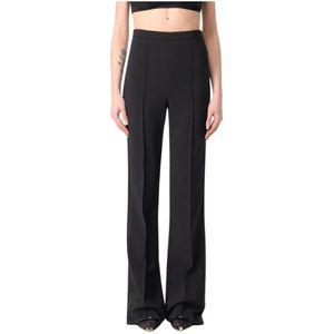 Elisabetta Franchi, Dames, Broeken, Zwart, Maat: XS