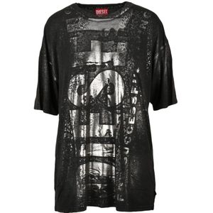 Diesel, Dames, Tops, Grijs, Maat: S Viscose,