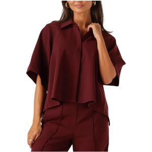 Est'Seven, Dames, Blouses & Shirts, Rood, Maat: M Wol,