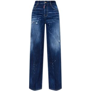 Dsquared2, Dames, Jeans, Blauw, Maat: 2XS Katoen,